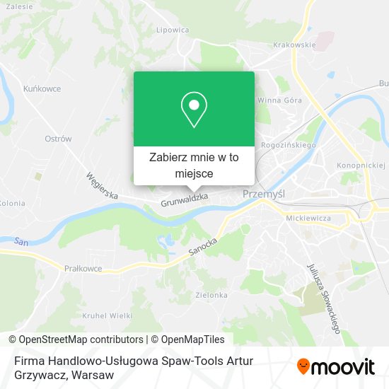 Mapa Firma Handlowo-Usługowa Spaw-Tools Artur Grzywacz