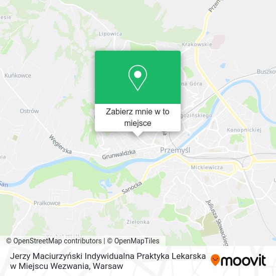 Mapa Jerzy Maciurzyński Indywidualna Praktyka Lekarska w Miejscu Wezwania