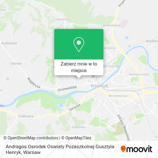 Mapa Andragos Osrodek Oswiaty Pozaszkolnej Gusztyla Henryk