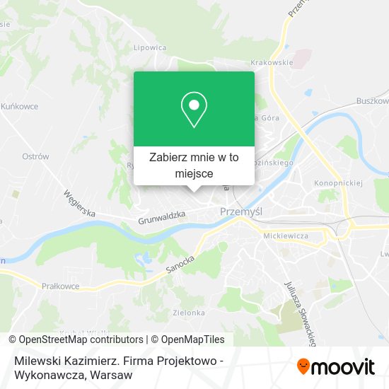 Mapa Milewski Kazimierz. Firma Projektowo - Wykonawcza