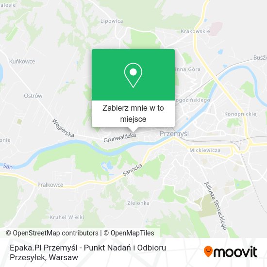 Mapa Epaka.Pl Przemyśl - Punkt Nadań i Odbioru Przesyłek