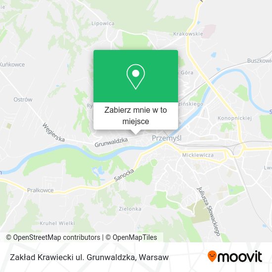 Mapa Zakład Krawiecki ul. Grunwaldzka