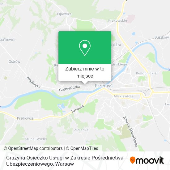 Mapa Grażyna Osieczko Usługi w Zakresie Pośrednictwa Ubezpieczeniowego