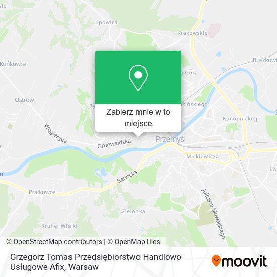 Mapa Grzegorz Tomas Przedsiębiorstwo Handlowo-Usługowe Afix