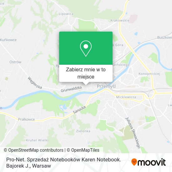 Mapa Pro-Net. Sprzedaż Notebooków Karen Notebook. Bajorek J.