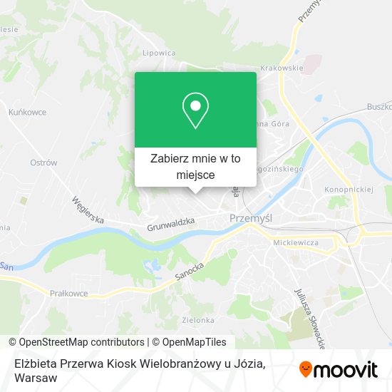 Mapa Elżbieta Przerwa Kiosk Wielobranżowy u Józia