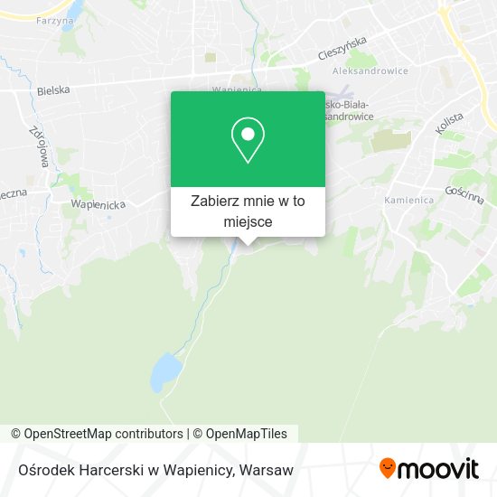 Mapa Ośrodek Harcerski w Wapienicy