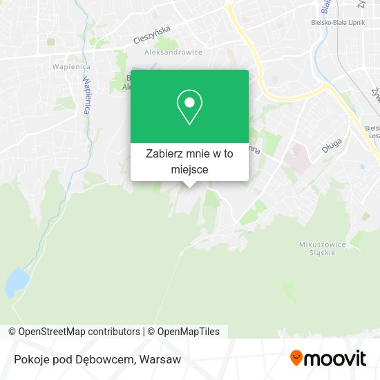 Mapa Pokoje pod Dębowcem