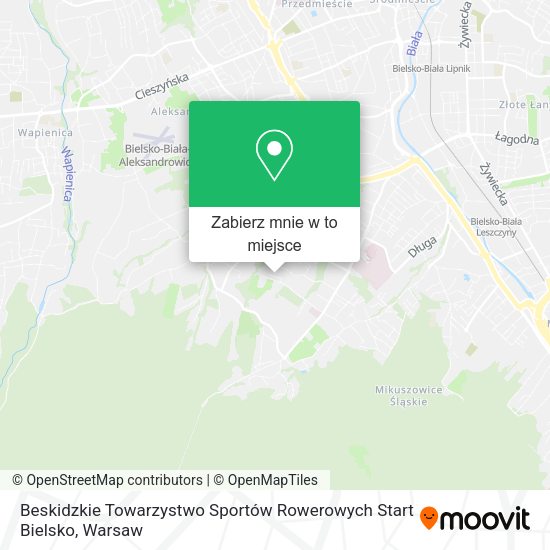 Mapa Beskidzkie Towarzystwo Sportów Rowerowych Start Bielsko