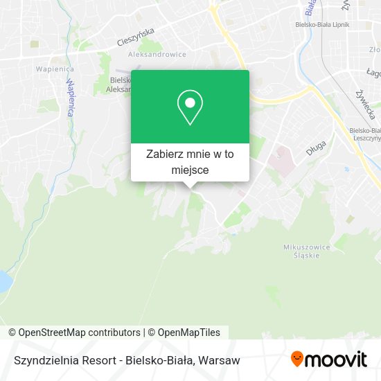 Mapa Szyndzielnia Resort - Bielsko-Biała