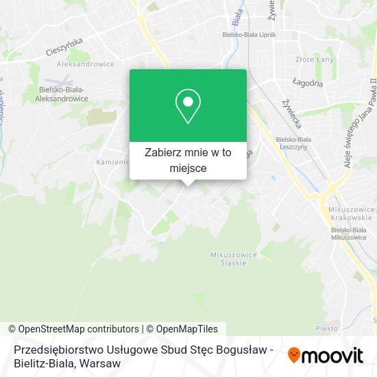 Mapa Przedsiębiorstwo Usługowe Sbud Stęc Bogusław - Bielitz-Biala