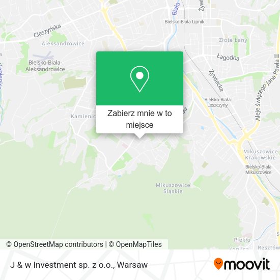 Mapa J & w Investment sp. z o.o.