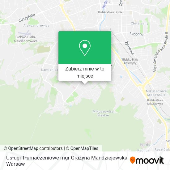 Mapa Usługi Tłumaczeniowe mgr Grażyna Mandziejewska