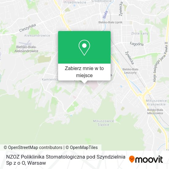 Mapa NZOZ Poliklinika Stomatologiczna pod Szyndzielnia Sp z o O