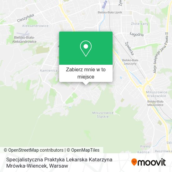 Mapa Specjalistyczna Praktyka Lekarska Katarzyna Mrówka-Wiencek