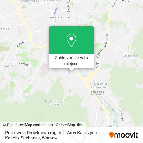 Mapa Pracownia Projektowa mgr inż. Arch Katarzyna Kasolik Suchanek