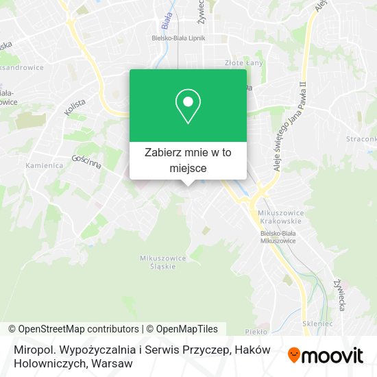 Mapa Miropol. Wypożyczalnia i Serwis Przyczep, Haków Holowniczych