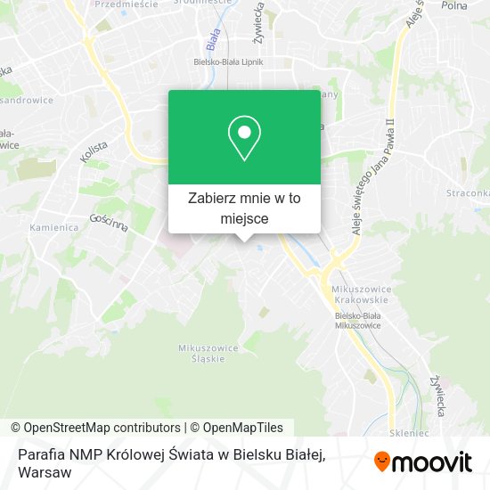 Mapa Parafia NMP Królowej Świata w Bielsku Białej