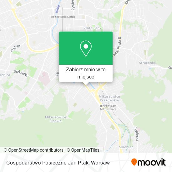 Mapa Gospodarstwo Pasieczne Jan Ptak