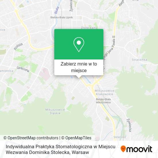 Mapa Indywidualna Praktyka Stomatologiczna w Miejscu Wezwania Dominika Stolecka