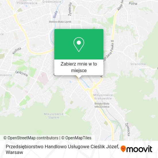 Mapa Przedsiębiorstwo Handlowo Usługowe Cieślik Józef