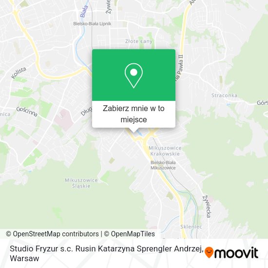 Mapa Studio Fryzur s.c. Rusin Katarzyna Sprengler Andrzej