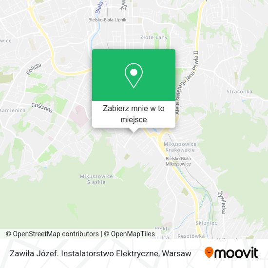 Mapa Zawiła Józef. Instalatorstwo Elektryczne