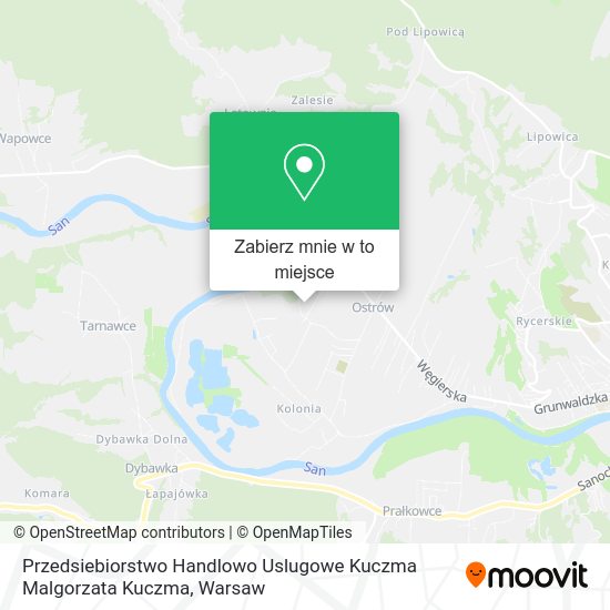 Mapa Przedsiebiorstwo Handlowo Uslugowe Kuczma Malgorzata Kuczma