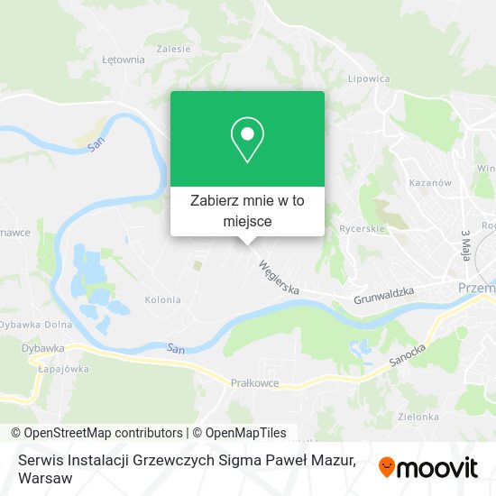 Mapa Serwis Instalacji Grzewczych Sigma Paweł Mazur