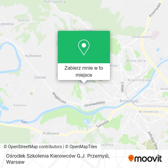 Mapa Ośrodek Szkolenia Kierowców G.J. Przemyśl