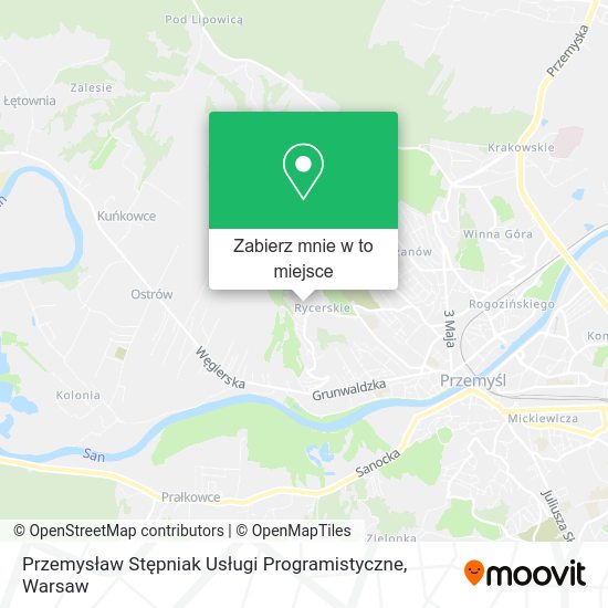 Mapa Przemysław Stępniak Usługi Programistyczne