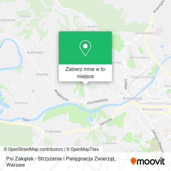 Mapa Psi Zakątek - Strzyżenie i Pielęgnacja Zwierząt