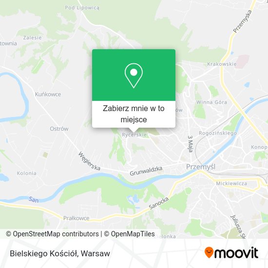 Mapa Bielskiego Kościół