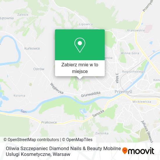 Mapa Oliwia Szczepaniec Diamond Nails & Beauty Mobilne Usługi Kosmetyczne