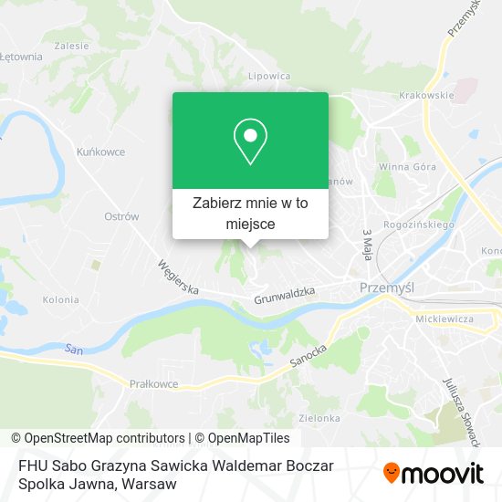 Mapa FHU Sabo Grazyna Sawicka Waldemar Boczar Spolka Jawna