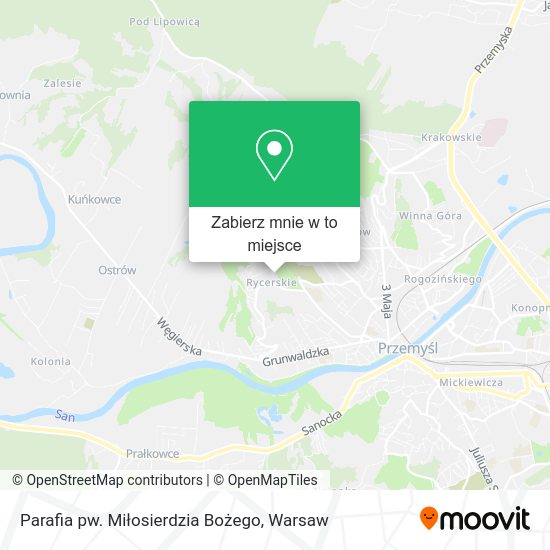 Mapa Parafia pw. Miłosierdzia Bożego