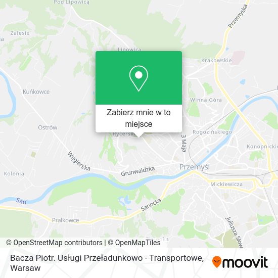 Mapa Bacza Piotr. Usługi Przeładunkowo - Transportowe