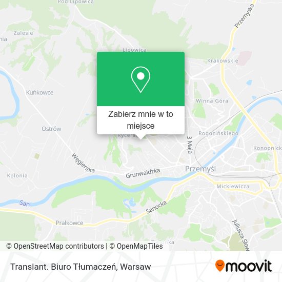 Mapa Translant. Biuro Tłumaczeń