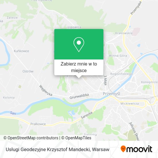 Mapa Usługi Geodezyjne Krzysztof Mandecki