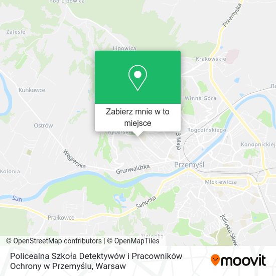 Mapa Policealna Szkoła Detektywów i Pracowników Ochrony w Przemyślu