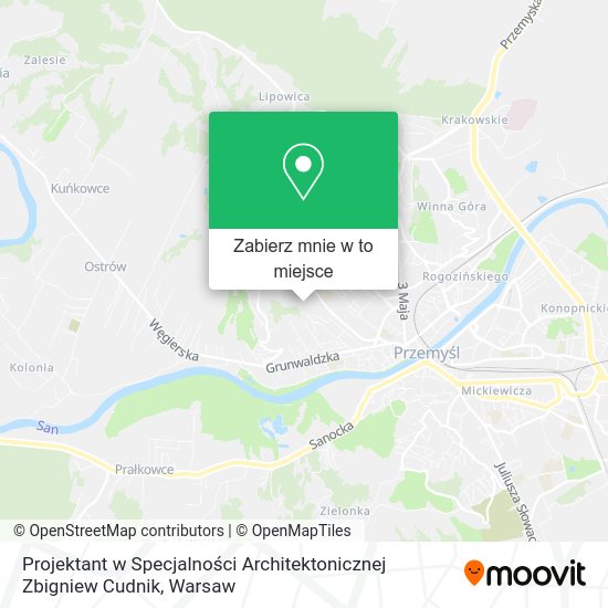 Mapa Projektant w Specjalności Architektonicznej Zbigniew Cudnik