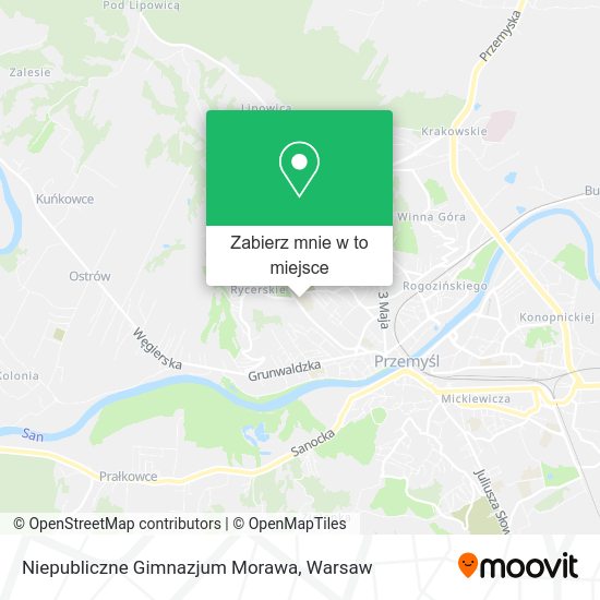 Mapa Niepubliczne Gimnazjum Morawa