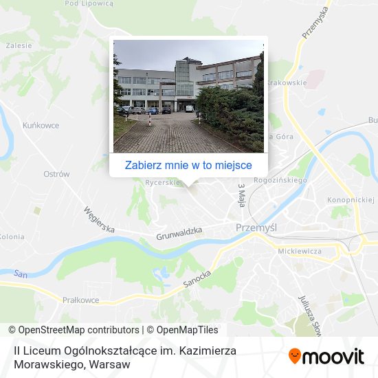 Mapa II Liceum Ogólnokształcące im. Kazimierza Morawskiego