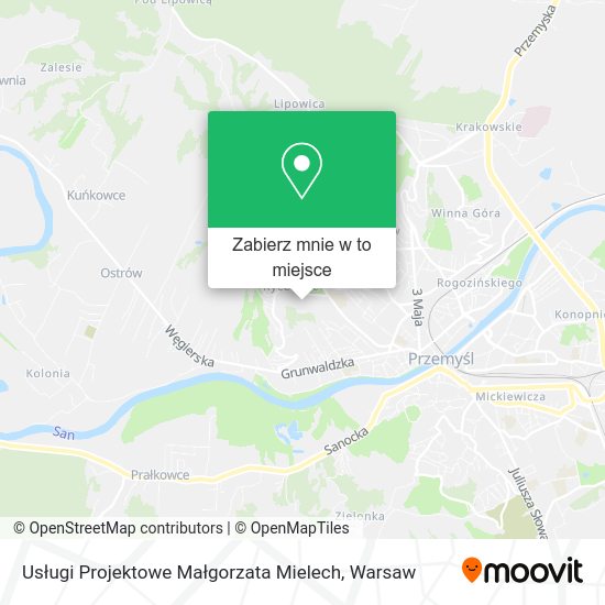 Mapa Usługi Projektowe Małgorzata Mielech