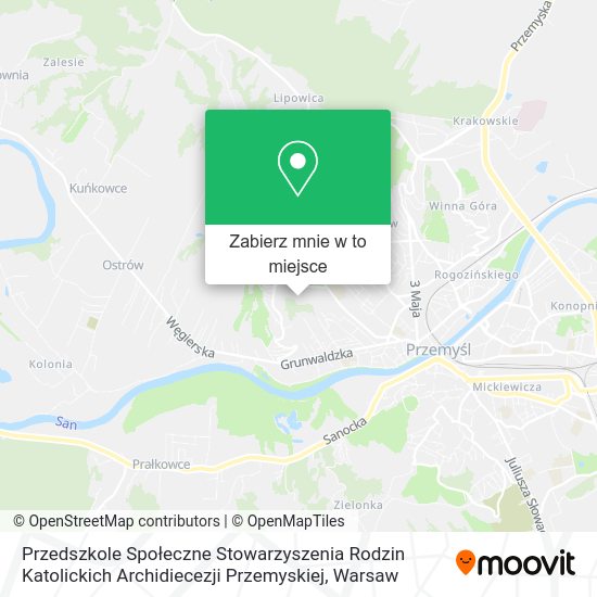 Mapa Przedszkole Społeczne Stowarzyszenia Rodzin Katolickich Archidiecezji Przemyskiej