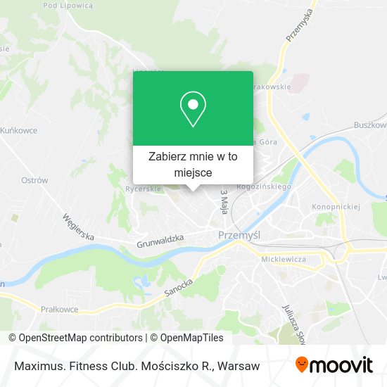 Mapa Maximus. Fitness Club. Mościszko R.