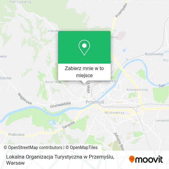 Mapa Lokalna Organizacja Turystyczna w Przemyślu