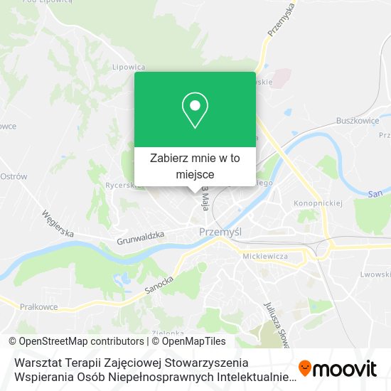 Mapa Warsztat Terapii Zajęciowej Stowarzyszenia Wspierania Osób Niepełnosprawnych Intelektualnie