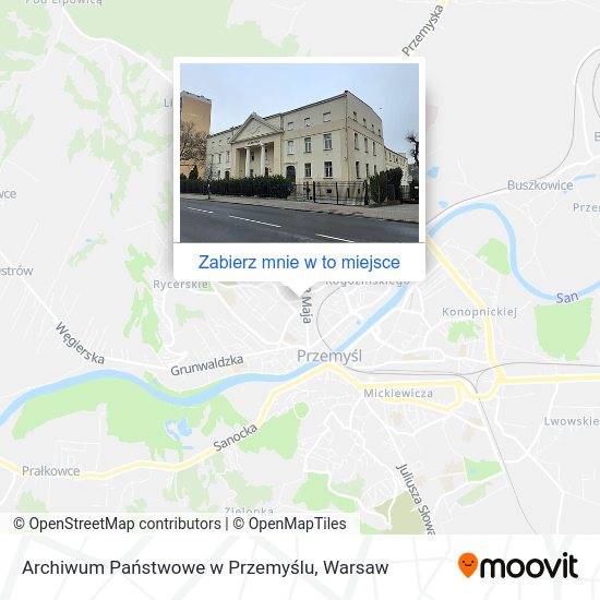 Mapa Archiwum Państwowe w Przemyślu