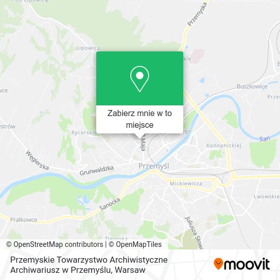 Mapa Przemyskie Towarzystwo Archiwistyczne Archiwariusz w Przemyślu